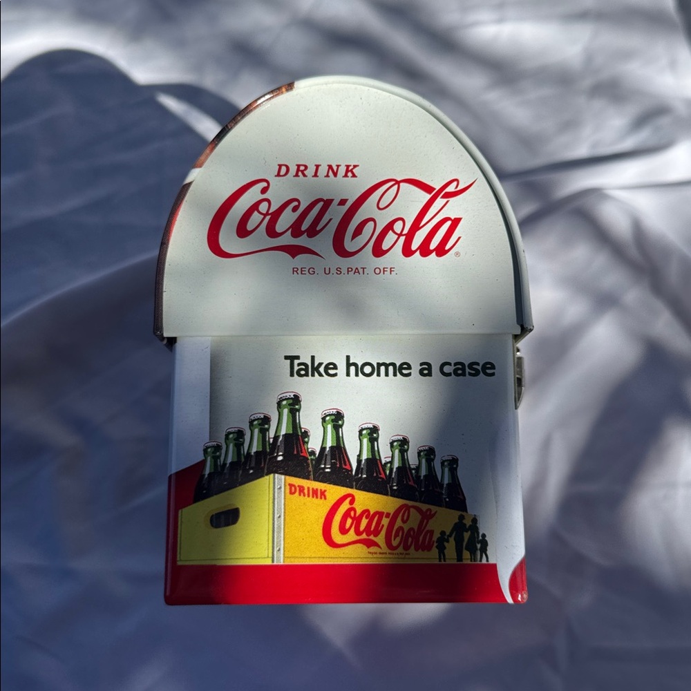 Coca-Cola Red and White Tin Box with Classic Design - Picture 3 of 5